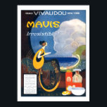 Vintage Art Deco Mavis Perfume 1920 Advertising Poster<br><div class="desc">Reproduction of a Fred L. Packer Mavis Perfume advertisement from August of 1920. The ad reads "Mavis. Irresistible! Mavis Toilet Water. Refreshing - fragrant - delightful! A summer luxury that has become a necessity - because it brings unusual comfort. Mavis Face Powder. Nor artificially heavy to make it stay on...</div>