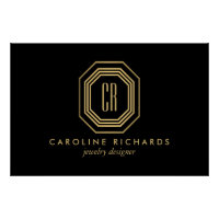 Vintage Art Deco Monogram Gold/Black Logo Download