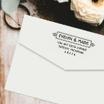 Vintage Art Deco Monogram Return Address Self-inking Stamp<br><div class="desc">Self-inking return address stamper inspired by vintage art deco style. Design features a decorative monogram frame with custom return address text.</div>