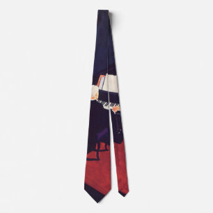 Vintage Art Deco Music Lounge Piano Player Pianist Tie