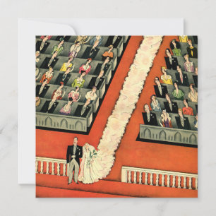 Vintage Art Deco Newlyweds, Wedding Invitation