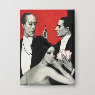 Vintage Art Deco Noir Mystery Poker Benda Art
