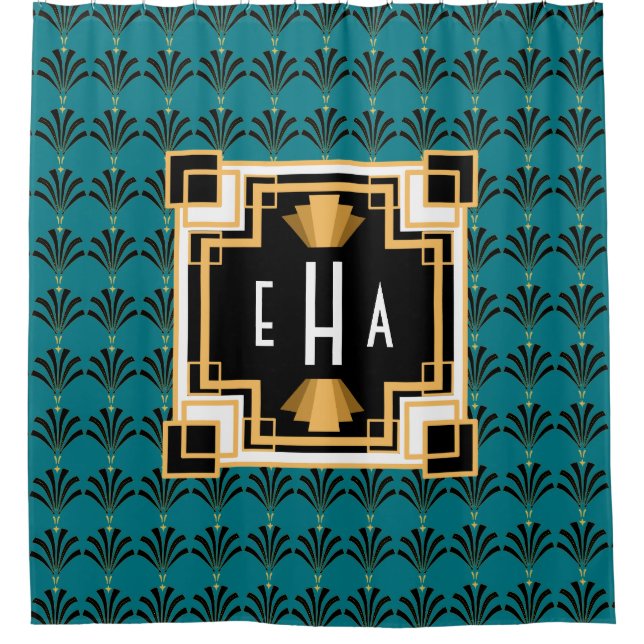 Vintage Art Deco Palmetto Pattern Monogram (Front)