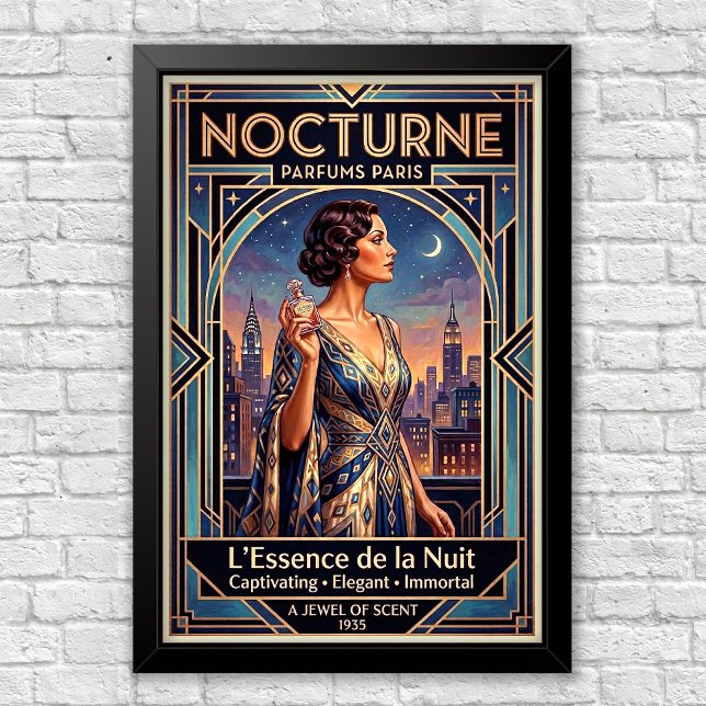 Vintage Art Deco Perfume Advertisement Poster (Creator Uploaded)