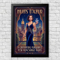 Vintage Art Deco Perfume Advertisement Poster