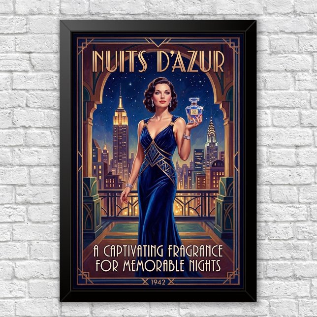 Vintage Art Deco Perfume Advertisement Poster (Creator Uploaded)