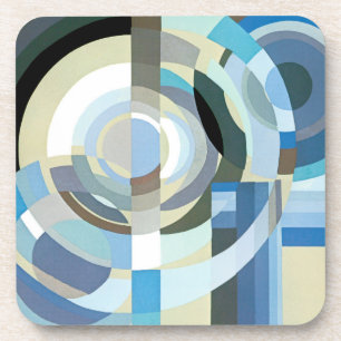 Vintage Art Deco Pochoir Jazz Geometric Shapes Coaster