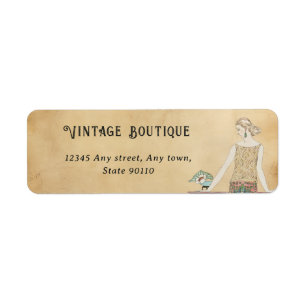 Vintage Art Deco Retro Return Address