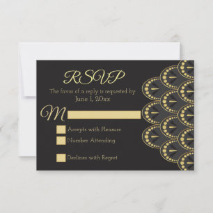 Vintage Art Deco RSVP Card