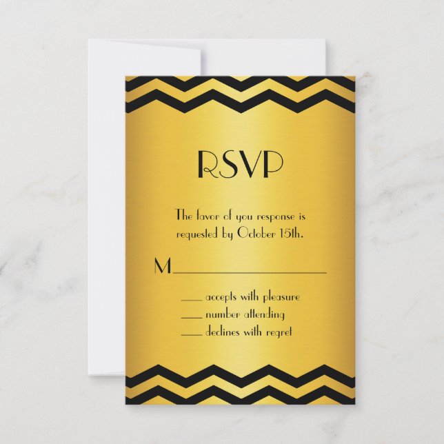 Vintage Art Deco RSVP Card (Front)