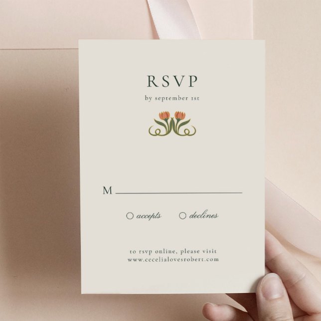 Vintage Art Deco RSVP Enclosure Card (Vintage Art Deco RSVP Card)