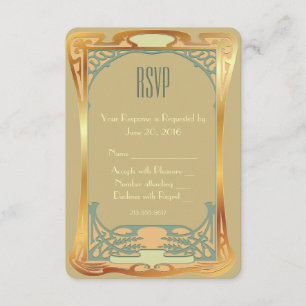 Vintage Art Deco RSVP ~ Gatsby Inspired Card