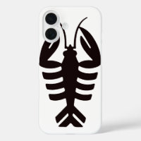 Vintage Art Deco Seafood, Lobster in Black