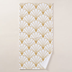 Vintage Art Deco Seamless Pattern. Geometric decor Bath Towel