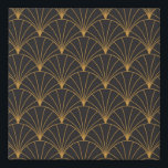 Vintage Art Deco Seamless Pattern. Geometric decor Faux Canvas Print<br><div class="desc">Vintage Art Deco Seamless Pattern. Geometric decorative texture.</div>