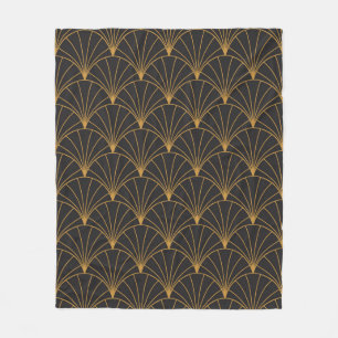 Vintage Art Deco Seamless Pattern. Geometric decor Fleece Blanket