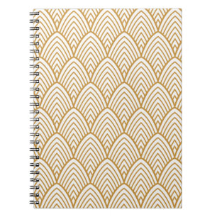Vintage art deco seamlesspattern notebook