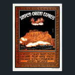 Vintage Art deco Simplon Orient Express Athens Poster<br><div class="desc">From a late 1920s poster, scanned at super high resolution (1200 DPI), available up to the largest sizes. Restored and retouched. A drawing of Athens (Parthenon) and the famous Orient Express train, meander border. Includes the stops: London, Calais, Paris, Dijon, Lausanne, Milan, Vencie, Trieste, Belgrade, Constantinople, Athens, Bucarest. Main colours:...</div>