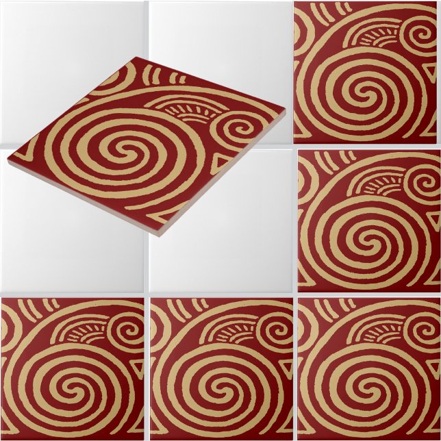 Vintage Art Deco Spiral Frieze Pattern Tile (Creator Uploaded)