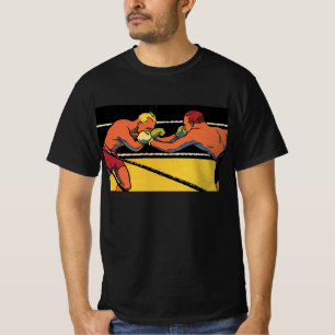 Vintage Art Deco Sports Boxing, Boxers Punching T-Shirt
