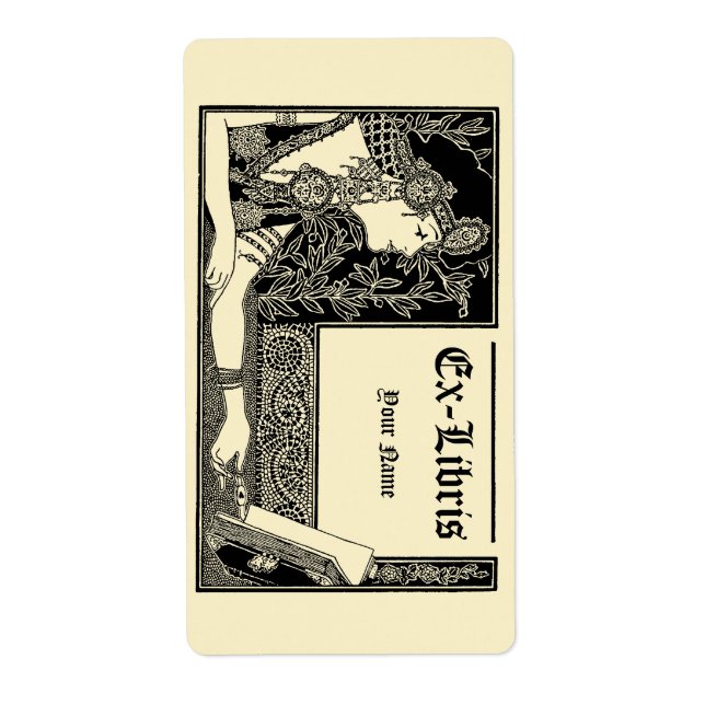 Vintage Art Deco Style Ex Libris Template (Front)