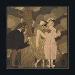 Vintage Art Deco, Surprise by George Barbier<br><div class="desc">Beautiful wooden canvas art with a vintage illustration Art Deco design title Surprise by George Barbier. A masquerade party with fairy tale characters dressed in elegant costumes and wearing masks. Harlequinade is a British comic theatrical genre, pantomime with the characters Harlequin, who loves Columbine, Columbine's greedy father Pantaloon, a mischievous...</div>