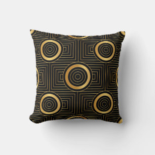 Vintage Art Deco Wallpaper Pattern Throw Pillow