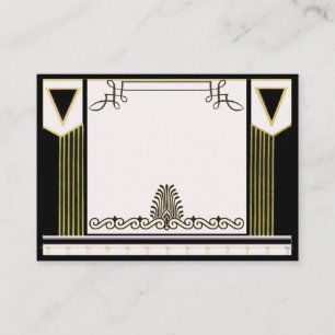 Vintage Art Deco Wedding Place Card Personalized