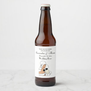 Vintage Art Deco Woman with Flowers Wearing Hat C Beer Bottle Label