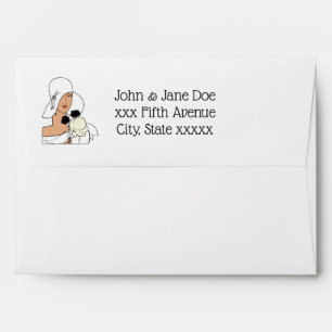 Vintage Art Deco Woman with Flowers Wearing Hat C Envelopes