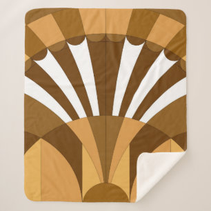 Vintage art decor pattern sherpa blanket