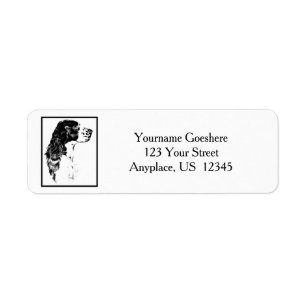 Vintage Art English Springer Spaniel Dog Address