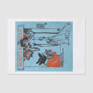 Vintage art fairy tale Beast Tissue Paper