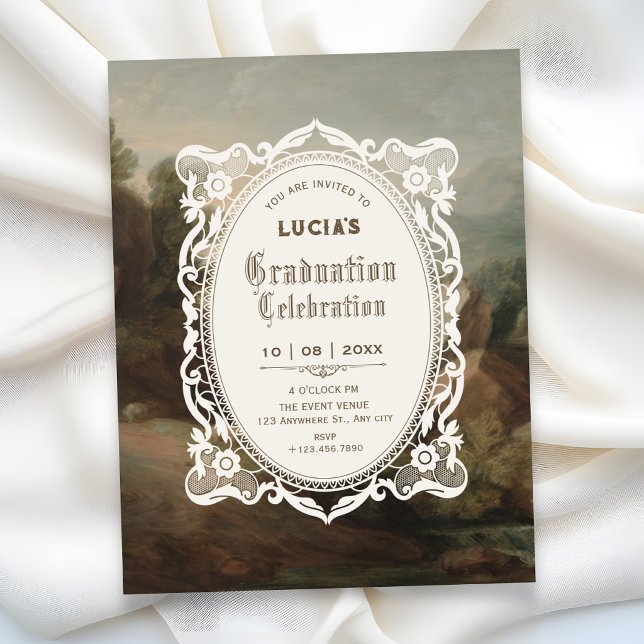 Vintage art graduation invitation (Creator Uploaded)