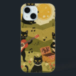 Vintage Art Guitar Cat Lover iPhone 15 Case<br><div class="desc">Vintage Floral Botanical Pattern design in full print style, showcasing antique botanical illustration, ornamental floral motif, seamless garden repeat artwork; ideal for vintage aesthetic lovers, nature art fans, cottagecore & boho design enthusiasts Perfect gift for her, for moms, gardeners, florists, botanists & art lovers; ideal for birthdays, Mother’s Day, housewarming,...</div>