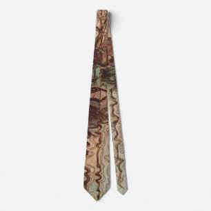Vintage Art, Harbour of Trieste by Egon Schiele Tie