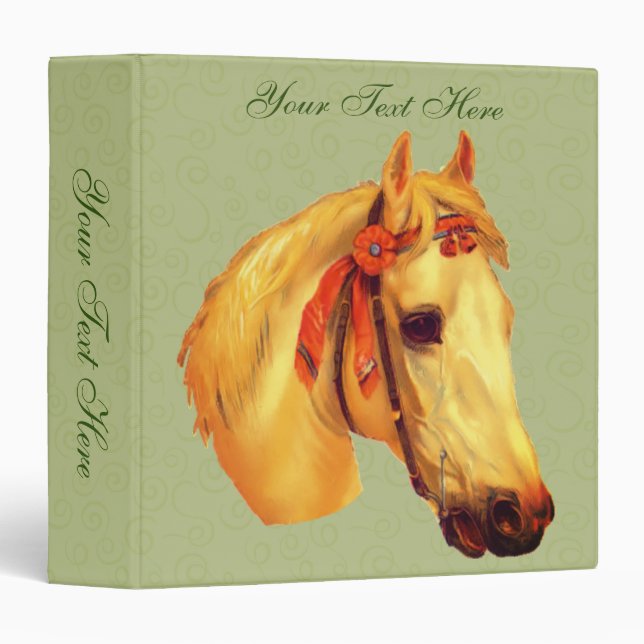 Vintage Art Horse Personalized Binder (Front/Spine)