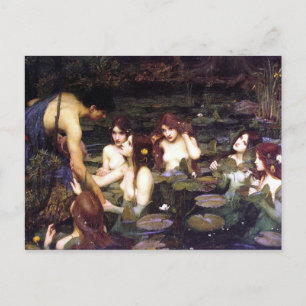 Vintage Art John W. Waterhouse Hylas and Nymphs Postcard