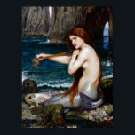 Vintage Art John William Waterhouse A Mermaid Poster<br><div class="desc">Enchanting and beautiful Pre-Raphaelite art by John William Waterhouse featuring A Mermaid, 1901.</div>