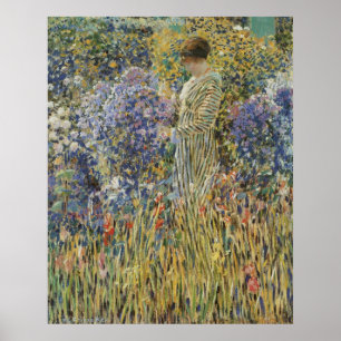 Vintage Art, Lady in Garden by Frederick Frieseke Poster