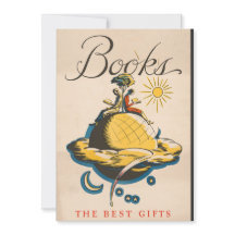 Vintage Art Livre Amateurs Cadeaux Carte pliée