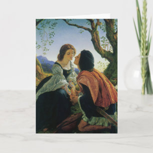 Vintage Art, Lovers at Dusk, Sir Joseph Noel Paton Holiday Card