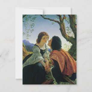 Vintage Art, Lovers at Dusk, Sir Joseph Noel Paton Holiday Card