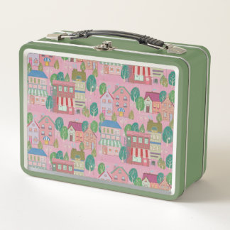 Vintage Art Lunch Box Green
