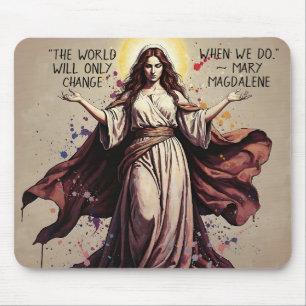 Vintage Art Mary Magdalene Quote  Mouse Pad