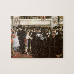 Vintage Art, Masked Ball at the Opera by Manet Jigsaw Puzzle