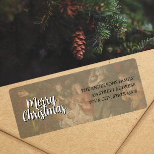 Vintage Art Merry Christmas Nativity De Vos