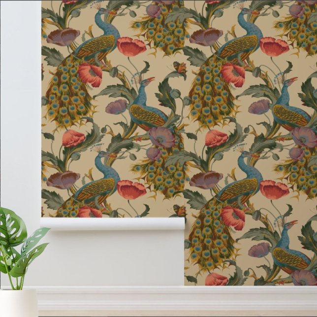 Vintage Art Nouveau 1890 The Peacock Pattern Wallpaper (Creator Uploaded)