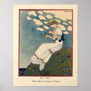 Vintage Art Nouveau "A Little..." by G. Barbier Poster