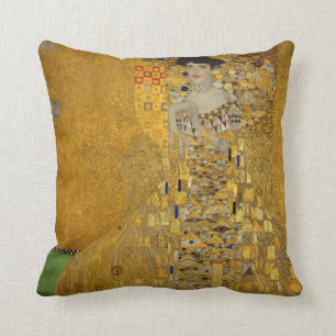 Vintage Art Nouveau Adele Bloch-Bauer I by Klimt Throw Pillow